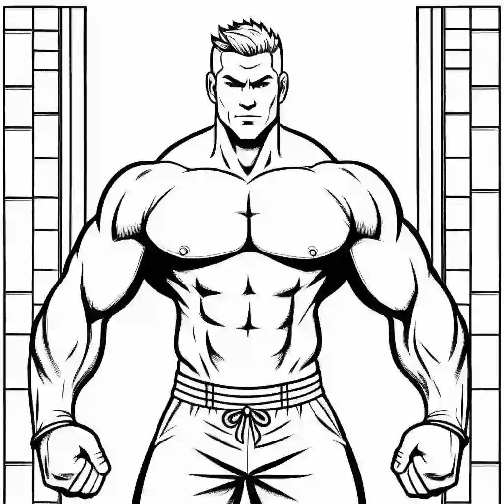 Strong Man coloring pages